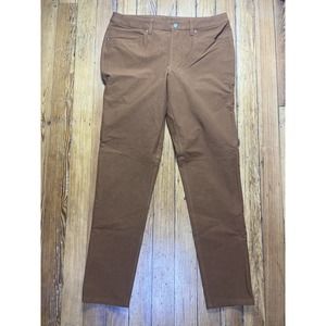 Lululemon Mens Utilitech ABC Slim-Fit Pant Size 34/33 Brown/Artifact Worn Once**